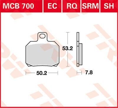 748 (1995 - 2003) sintered metal brake pads | TRW