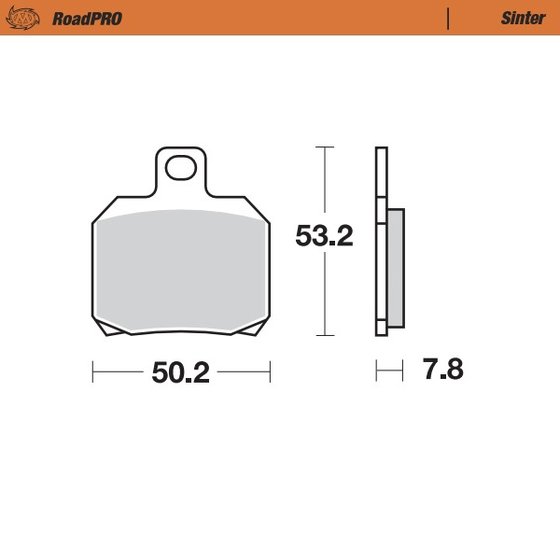 MONSTER 821 (2014 - 2020) sintered rear brake pad | MOTO-MASTER