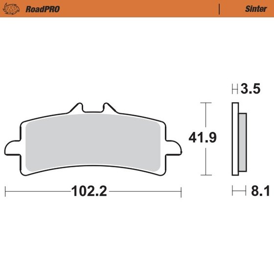 MONSTER 1200 R (2016 - 2019) sintered front brake pad | MOTO-MASTER