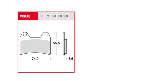 900 SS (1991 - 2002) sintered metal brake pad | TRW