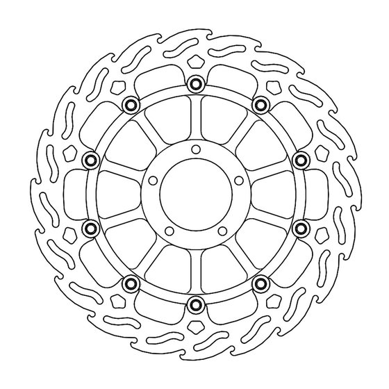 1198 (2009 - 2010) flame floating brake rotor | MOTO-MASTER