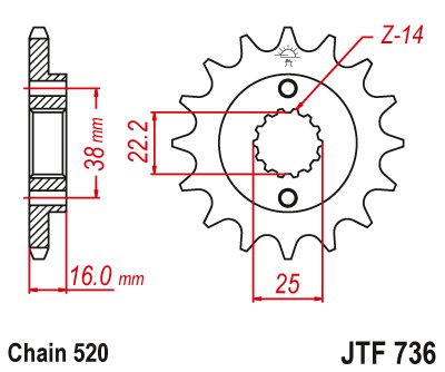 MONSTER 600 (1994 - 2001) front sprocket 15tooth pitch 520 jtf73615 | JT Sprockets