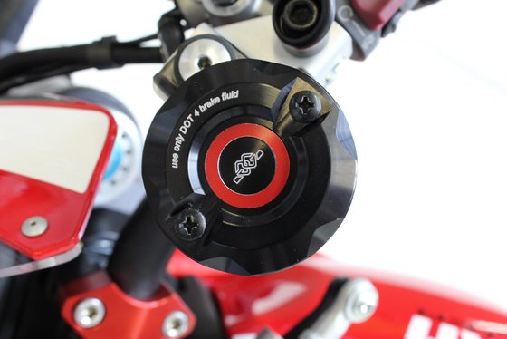 PANIGALE 899 (2014 - 2015) black brake fluid reservoir cover | GILLES TOOLING