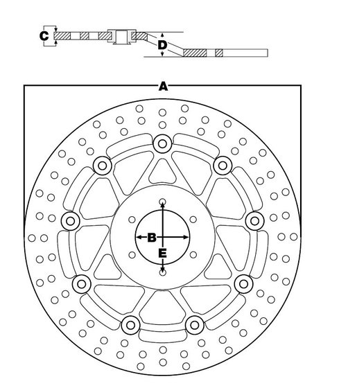 1000 SS (2003 - 2007) fixed brake rotor - round 245mm (front/rear) | TRW