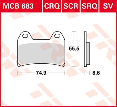 MONSTER 1000 S4R (2004 - 2006) allround organic standard brake pad | TRW