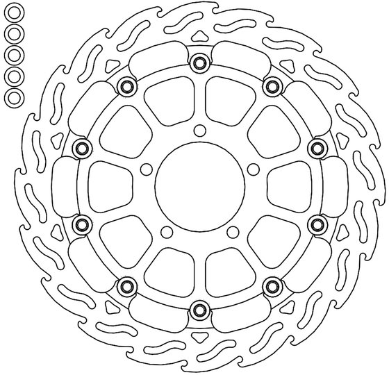 PANIGALE 1199 (2012 - 2014) flame floating brake rotor | MOTO-MASTER