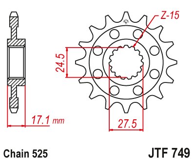 PANIGALE 1199 S (2012 - 2015) steel front sprocket | JT Sprockets