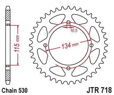 650 INDIANA (1987 - 1988) steel rear sprocket | JT Sprockets