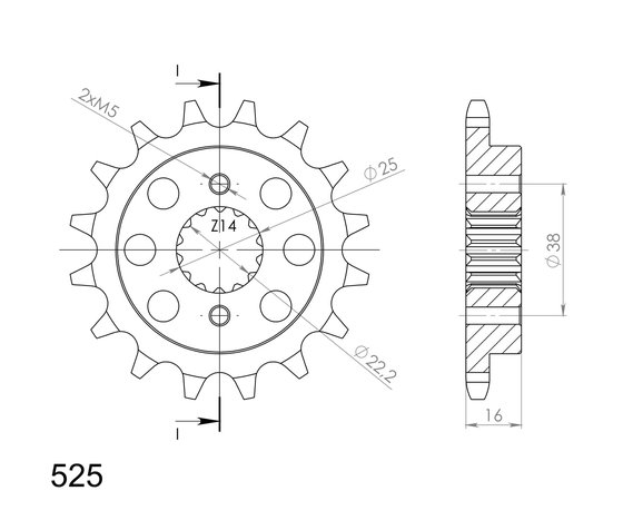 MONSTER 1100 (2010 - 2011) supersprox front sprocket 740.15 | Supersprox