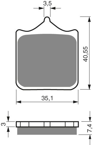 998 MONSTER (2007 - 2009) goldfren brake pads 177 ceramic carbon s3 1pair = 4small | Goldfren