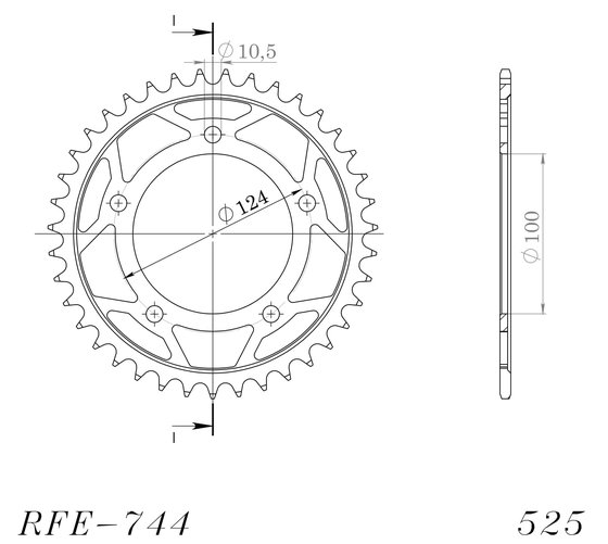 749 (2003 - 2006) supersprox / jt rear sprocket 744.39 | Supersprox