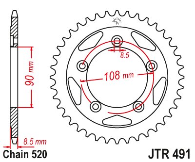 906 PASO (1989 - 1993) steel rear sprocket | JT Sprockets