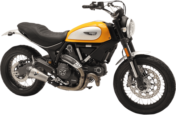 SCRAMBLER 400 (2016 - 2020) retro ribbed 2-up seat | MUSTANG