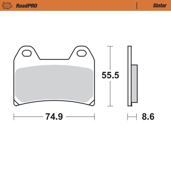 HYPERMOTARD 796 (2010 - 2012) sintered front brake pad | MOTO-MASTER