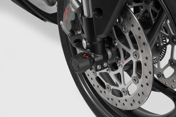 MULTISTRADA 950 S (2019 - 2021) front axle slider set (black) | SW-MOTECH