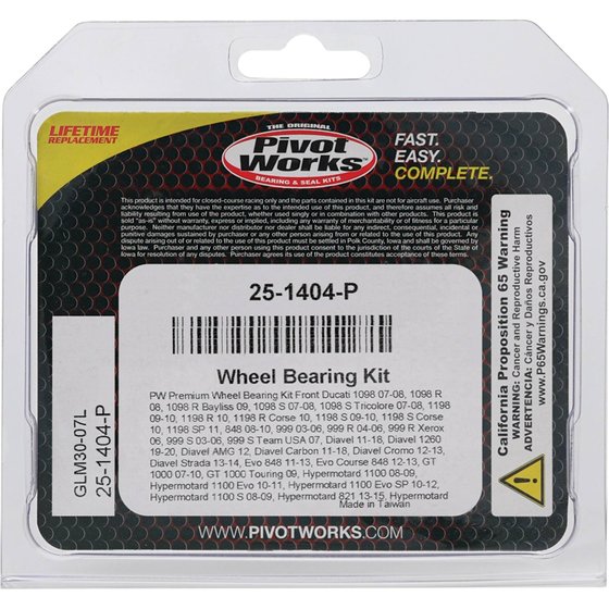 STREETFIGHTER 1100 (2010 - 2020) wheel bearing kit front | All Balls