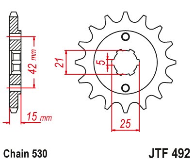 500 SL PANTAH (1980 - 1984) steel front sprocket | JT Sprockets