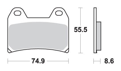 MONSTER 600 (2000 - 2001) brakepads sintered | SBS