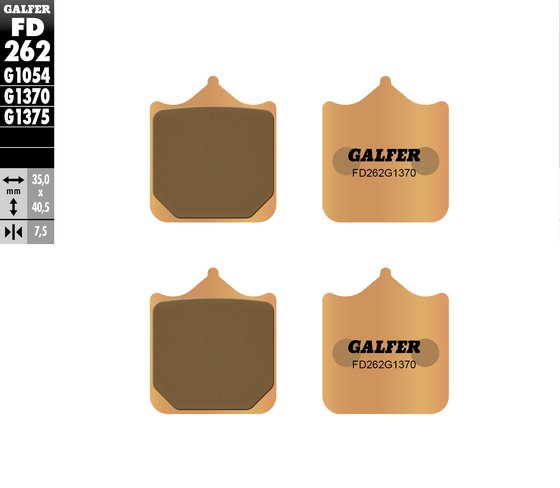 748 (1995 - 2003) street sinter brake pads for front ducati/ktm/tri | GALFER