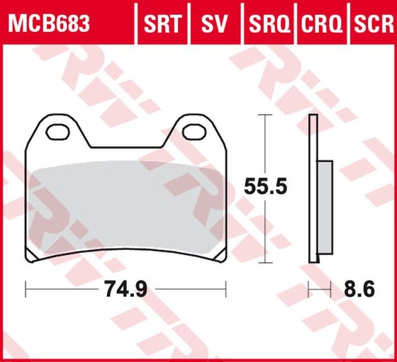 900 SS (1991 - 2002) hyper-carbon racing brake pad | TRW