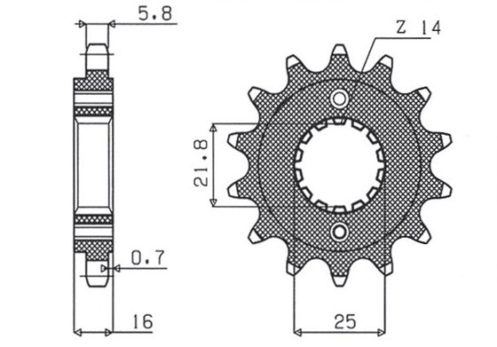 MONSTER 821 (2014 - 2020) 520 15t front sprocket | SUNSTAR SPROCKETS