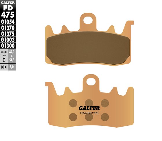 MULTISTRADA 1200 (2015 - 2017) street sinter brake pads for bmw/ducati (front) | GALFER