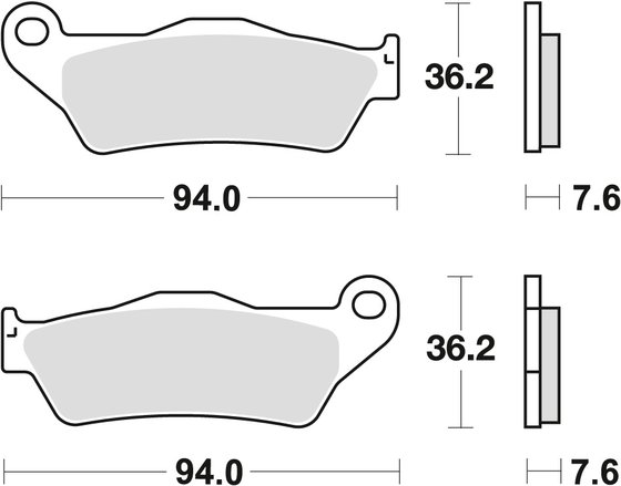 MONSTER 800 (2005 - 2007) allround organic standard brake pad | TRW