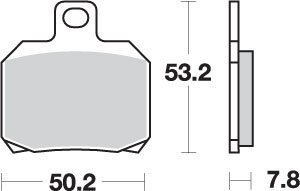 PANIGALE 1299 R (2015 - 2020) brakepads sintered rear | SBS