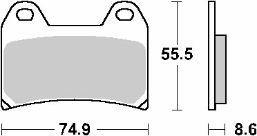 848 EVO (2008 - 2010) brakepads ceramic | SBS