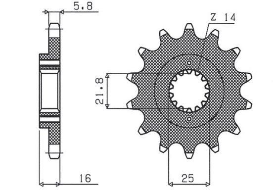 SCRAMBLER 800 (2015 - 2022) 520 14t front sprocket | SUNSTAR SPROCKETS