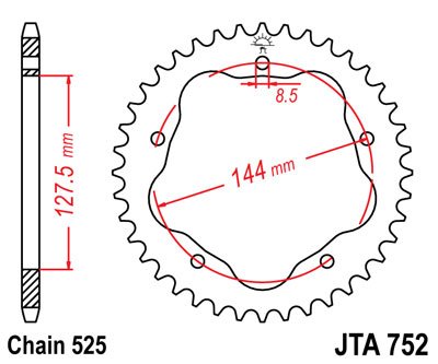 MONSTER 1000 S2R (2005 - 2008) racelite aluminium rear race sprocket | JT Sprockets