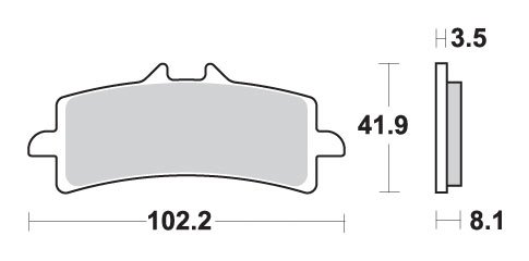 848 EVO (2011 - 2012) brakepads sintered | SBS