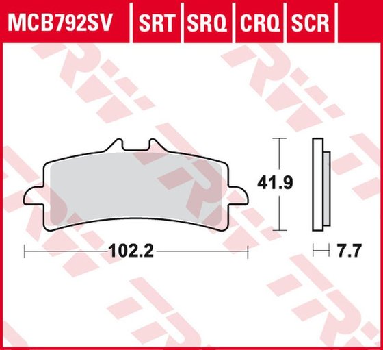 MULTISTRADA 1200 S D AIR (2015 - 2016) sintered metal brake pad | TRW