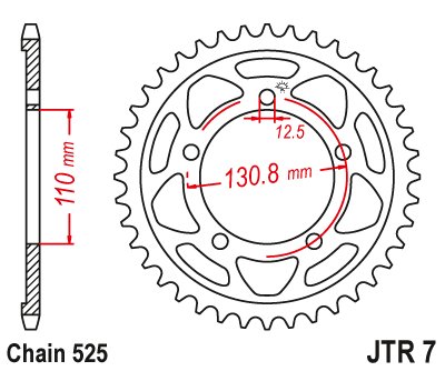 749 (2003 - 2003) plieninė galinė žvaigždutė | JT Sprockets