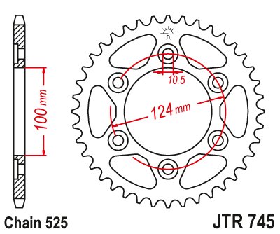 ST3 1000 (2004 - 2007) plieninė galinė žvaigždutė | JT Sprockets