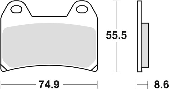 848 EVO (2008 - 2010) stabdžių trinkelės | TRW