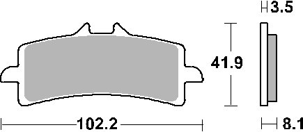 1198 DIAVEL 1200 (2011 - 2012) stabdžių kaladėlės dual carbon | SBS