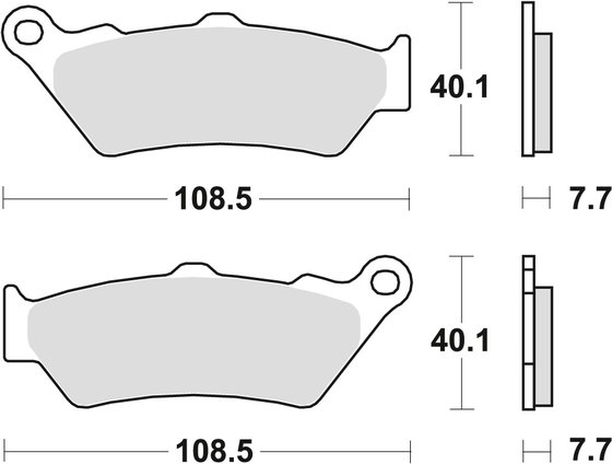 1198 DIAVEL 1200 (2011 - 2017) universalios organinės standartinės stabdžių trinkelės | TRW