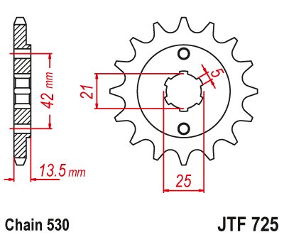 750 F1 (1985 - 1986) steel front sprocket | JT Sprockets