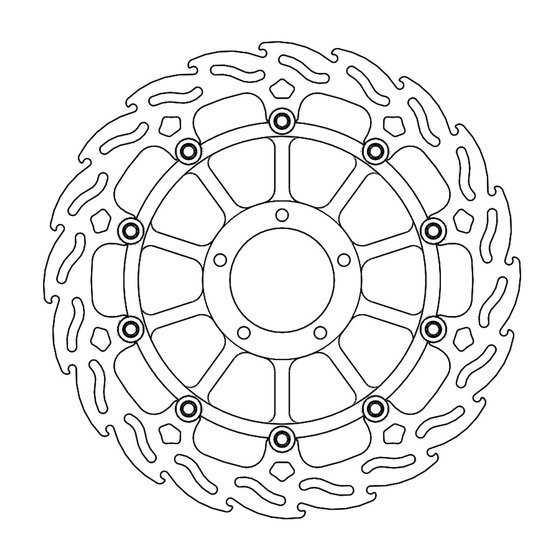 989 DESMOSEDICI RR (2007 - 2008) flame floating brake rotor | MOTO-MASTER