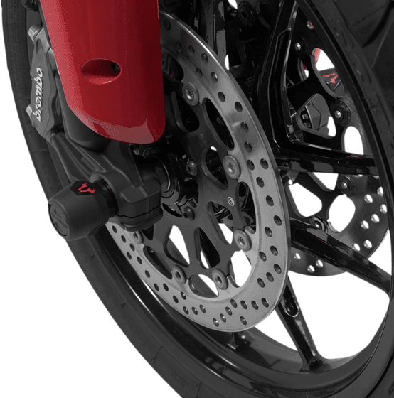 MULTISTRADA 1200 V4 (2021 - 2022) front axle slider set black | SW-MOTECH