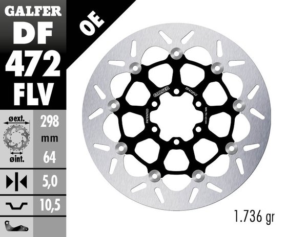 906 PASO (1989 - 1992) float round brake disc | GALFER